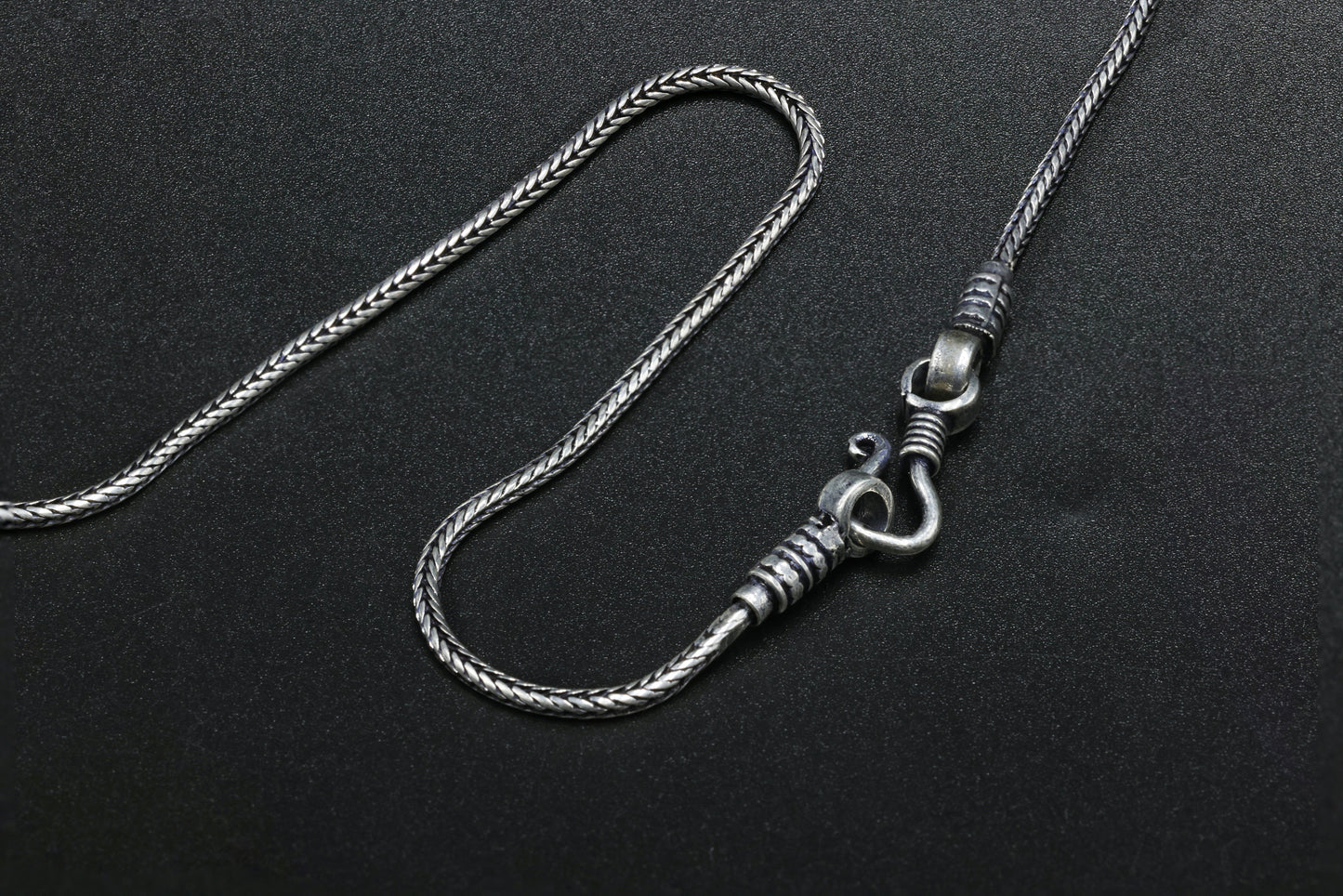 Midnight Rope Antique Silver Chain