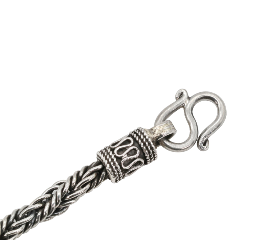 Oxidized Sterling Silver Rope Chain Bracelet