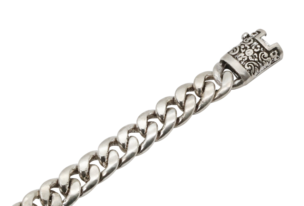 Oxidized Silver Mahadev-Inspired Chain Bracelet