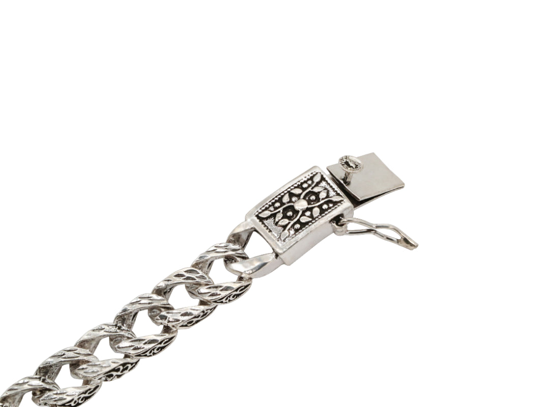 Sculpted Valor Silver Bracelet