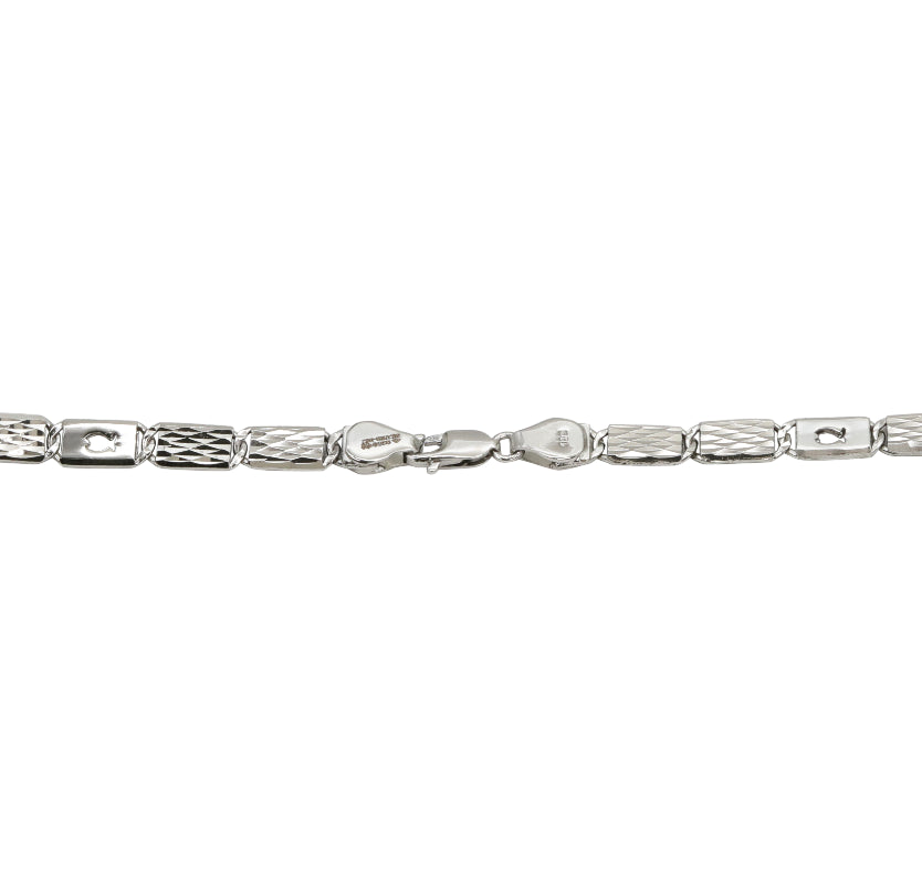 Linear Grid Silver Chain