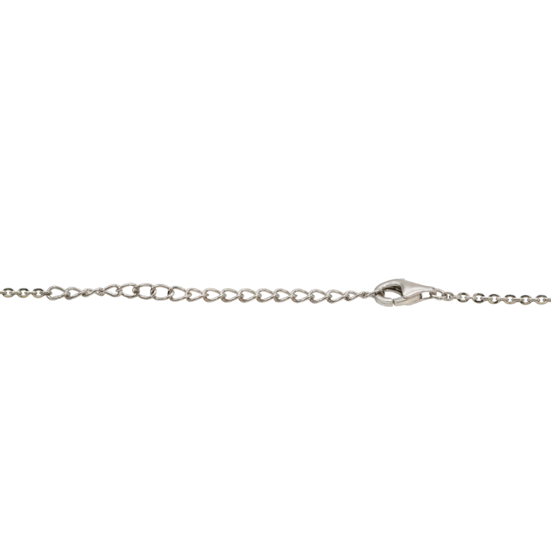 Silver CZ Circle Station Chain pendant