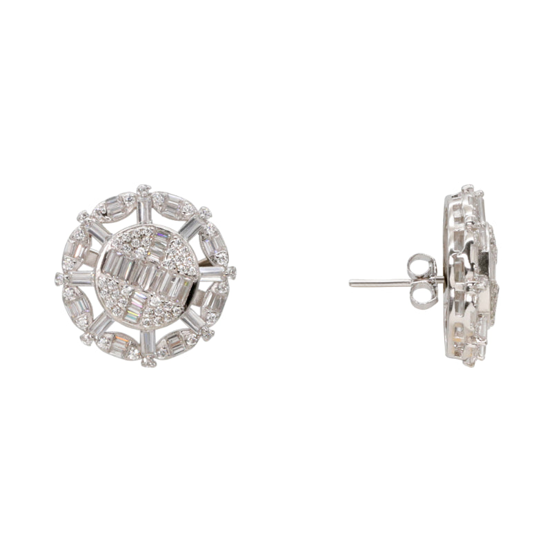 Dazzling Halo Stud Earrings