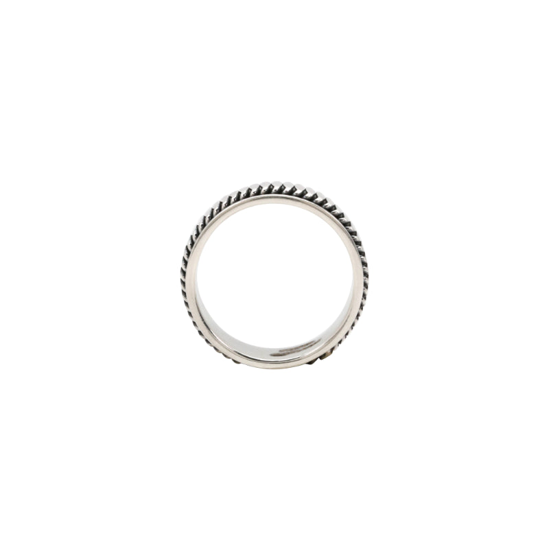 Silver Textured Spinner Ring