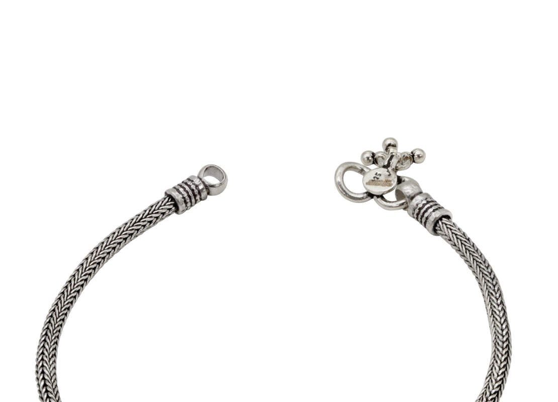 Subtle Shimmer Oxidised Anklet