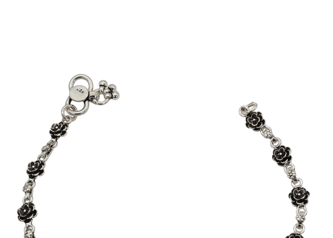 Aria Rose Oxidised Anklet