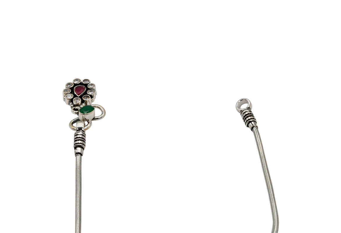 Garnet Teardrop Anklet