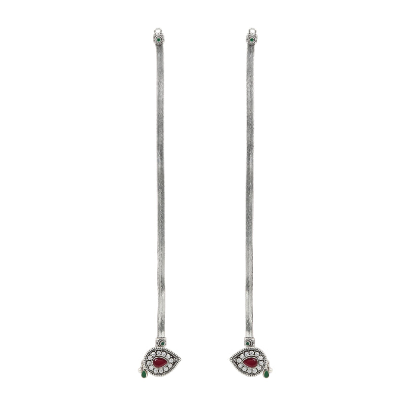 Serpentine Silver Anklets