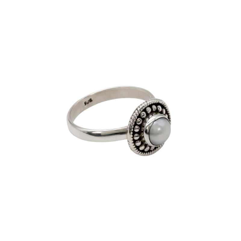 Silver Pearl Ring