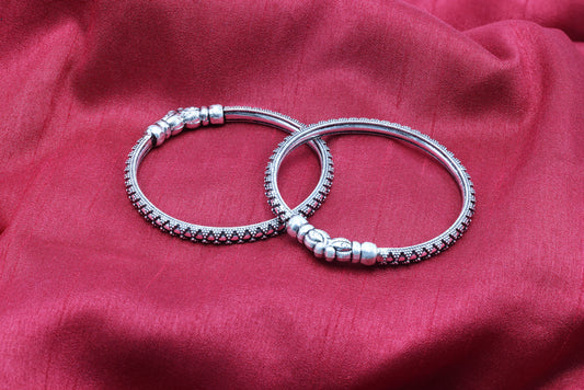 Moonlight Oxidised Bangles