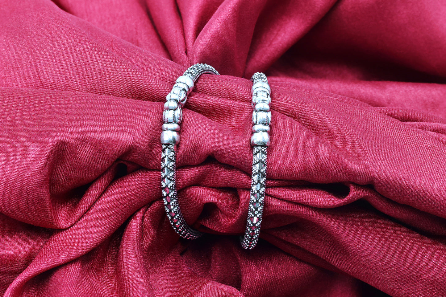 Moonlight Oxidised Bangles