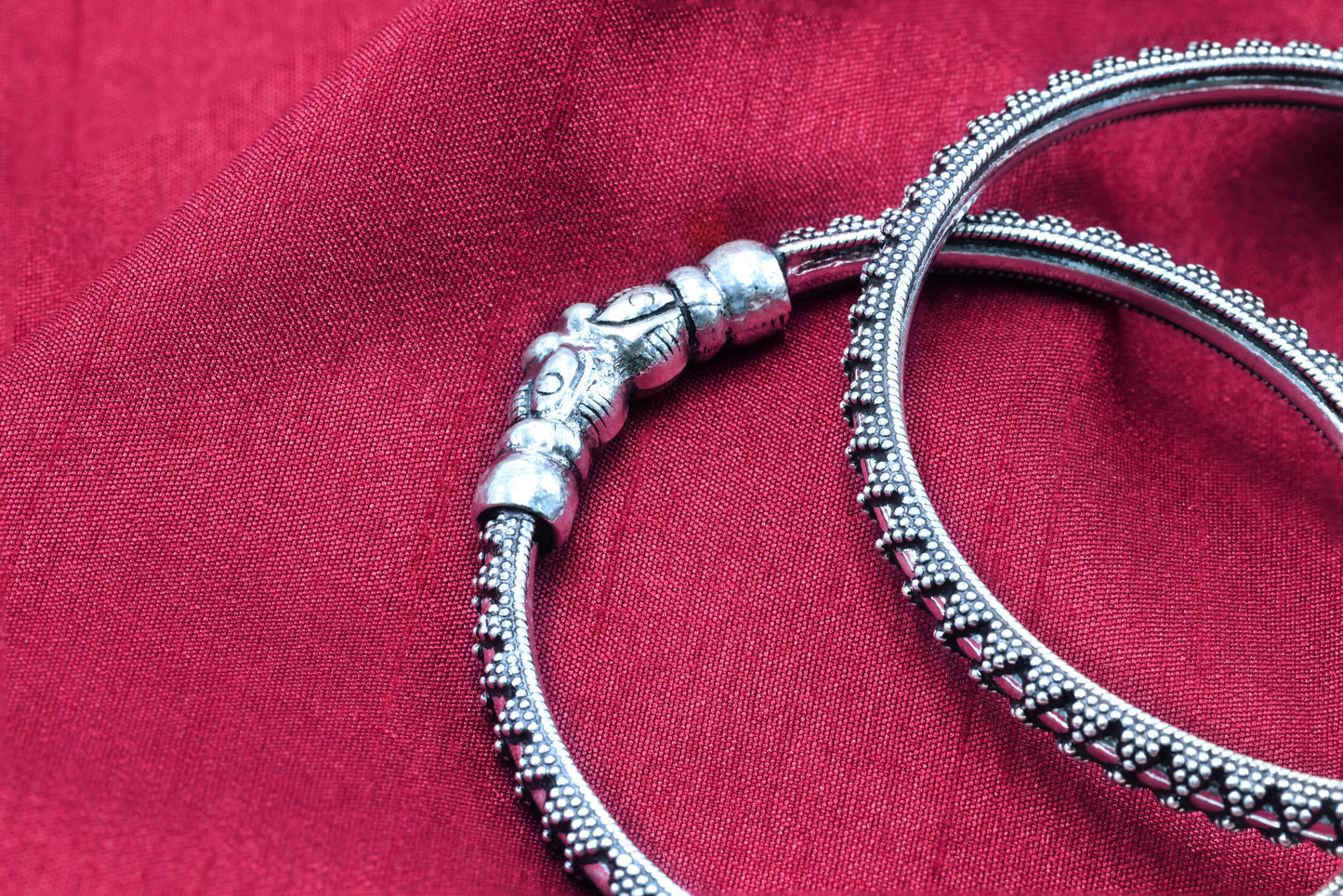 Moonlight Oxidised Bangles