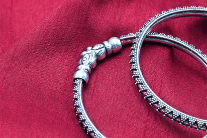 Moonlight Oxidised Bangles