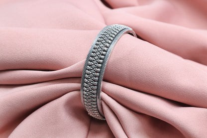 Noor Antique Openable Silver Kada
