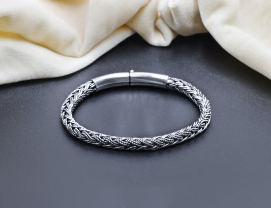 Royal Flex Antique Silver Men’s Bracelet
