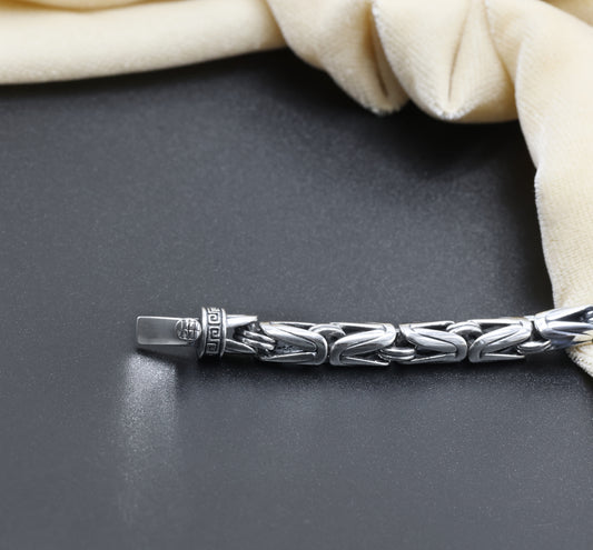 Titan Weave Antique Silver Men’s Bracelet