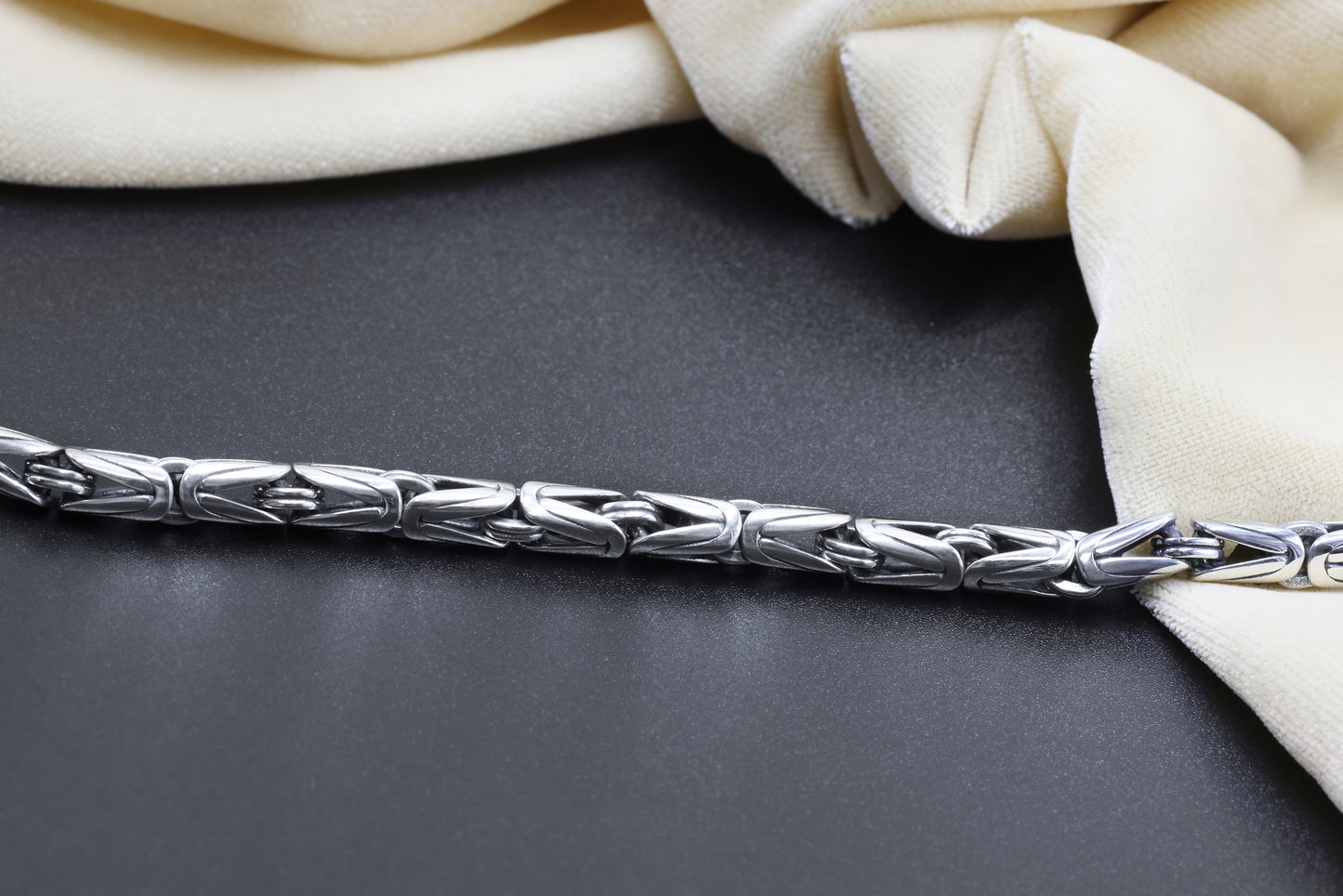 Titan Weave Antique Silver Men’s Bracelet