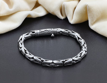 Titan Weave Antique Silver Men’s Bracelet