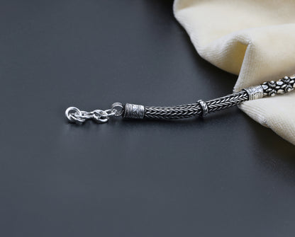 Vintage Bloom Antique Silver Men’s Bracelet