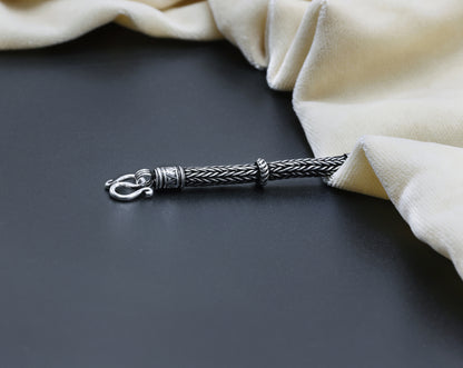 Vintage Bloom Antique Silver Men’s Bracelet