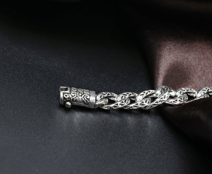 Royal Cuban link Antique Silver Men’s Bracelet