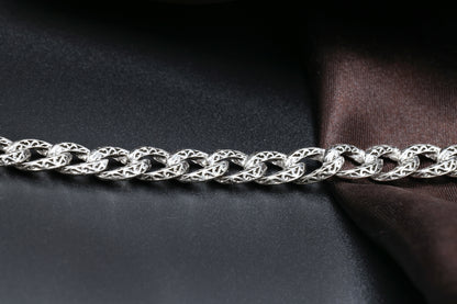 Royal Cuban link Antique Silver Men’s Bracelet