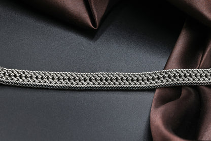 Heritage Weave Antique Silver Men’s Bracelet