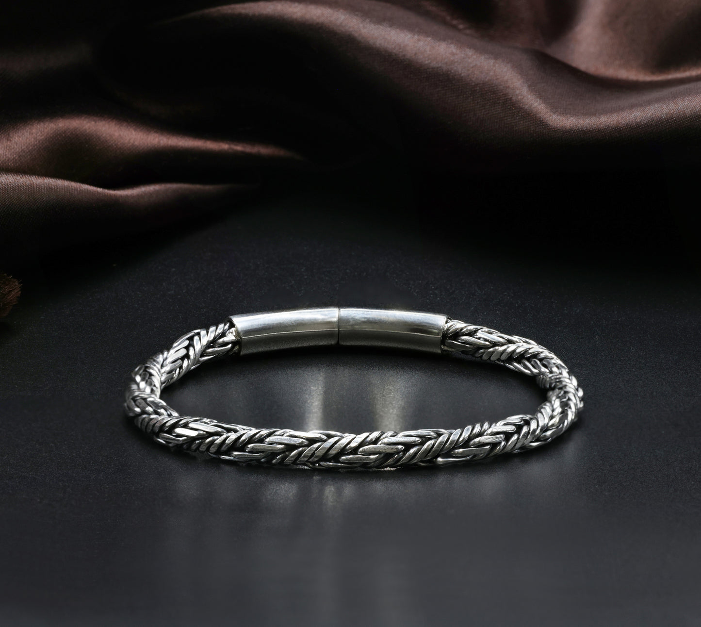 Imperial Braid Antique Silver Men’s Bracelet