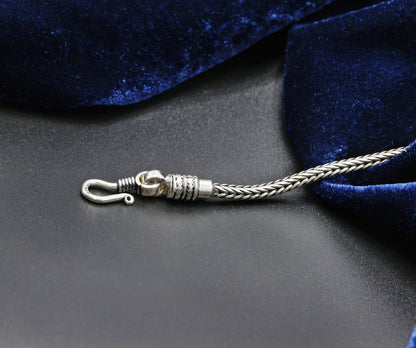 Classic Rope Antique Silver Men’s Bracelet