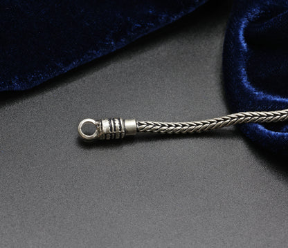 Classic Rope Antique Silver Men’s Bracelet