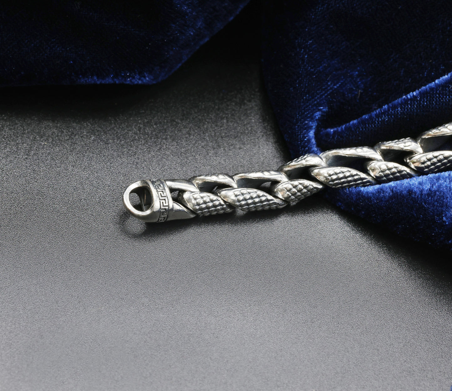 Serpent Crown Antique Silver Men’s Bracelet