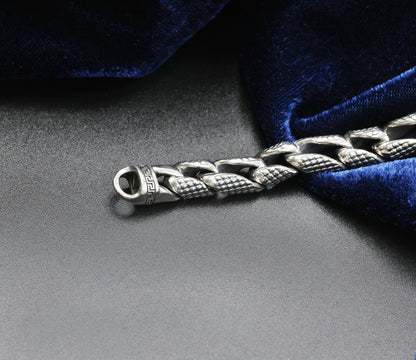 Serpent Crown Antique Silver Men’s Bracelet