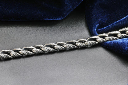 Serpent Crown Antique Silver Men’s Bracelet