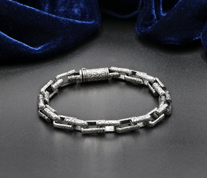 Vintage Link Antique Silver Men’s Bracelet