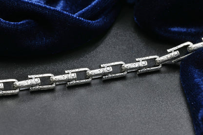 Vintage Link Antique Silver Men’s Bracelet