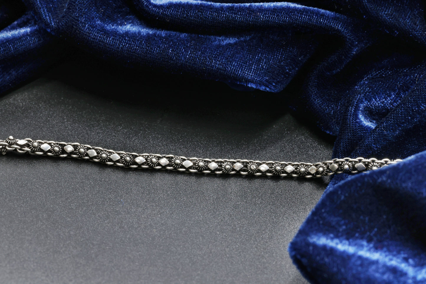 Moonstone Bloom Antique Silver Ladies Bracelet