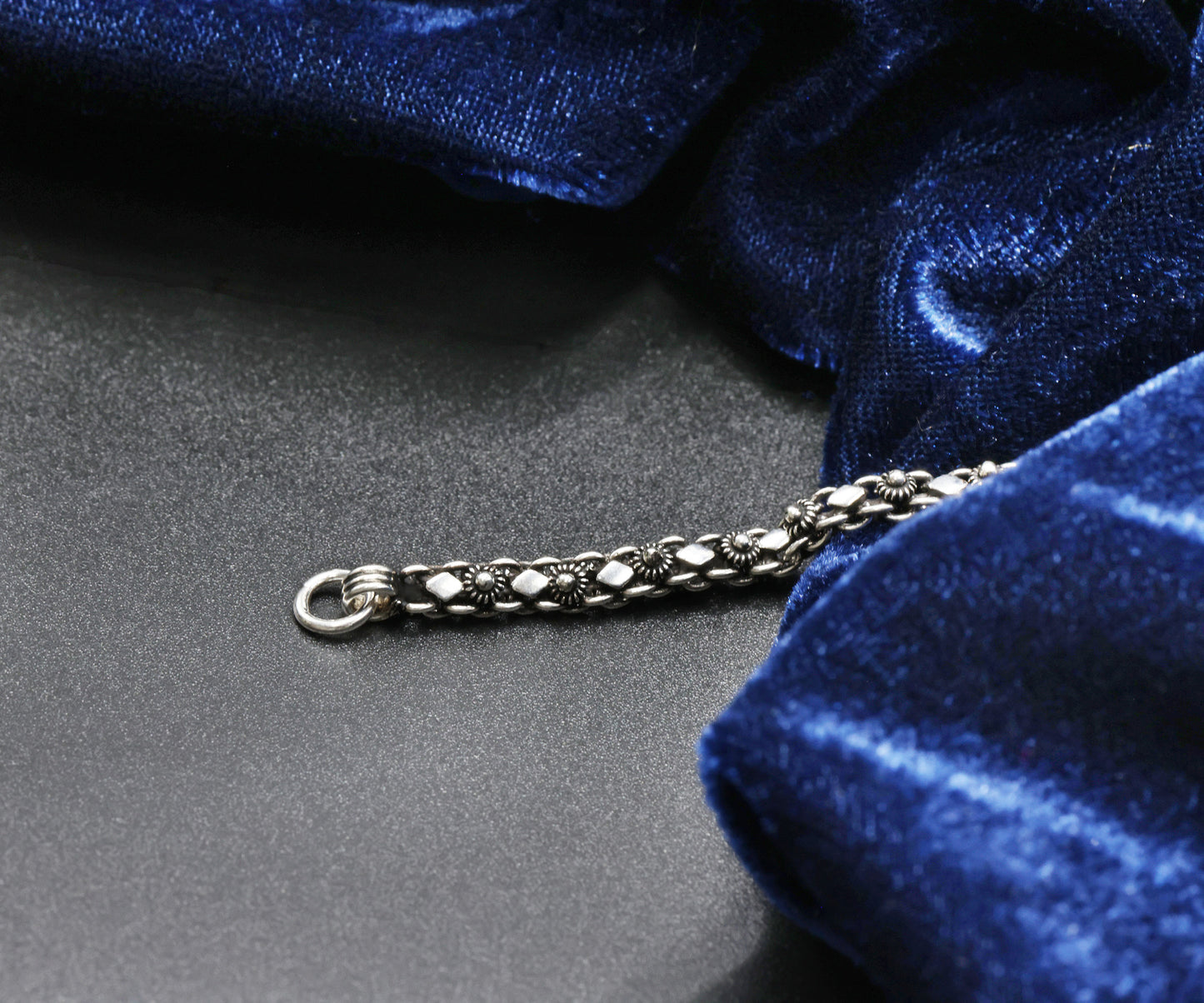 Moonstone Bloom Antique Silver Ladies Bracelet