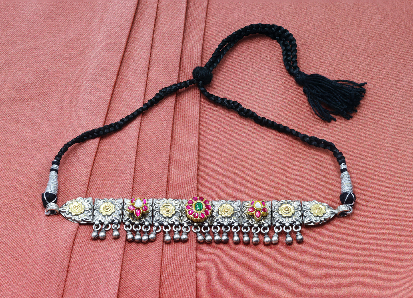 Ladies Chik Patti Antique Silver Necklace