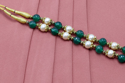 Divine Saraswati Mata Gold Polish Pendant Mala