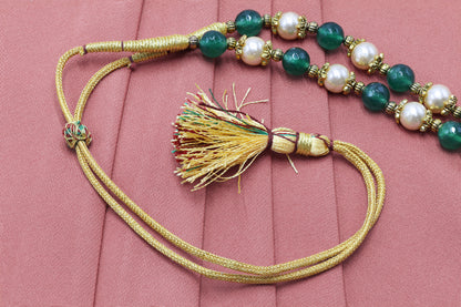 Divine Saraswati Mata Gold Polish Pendant Mala