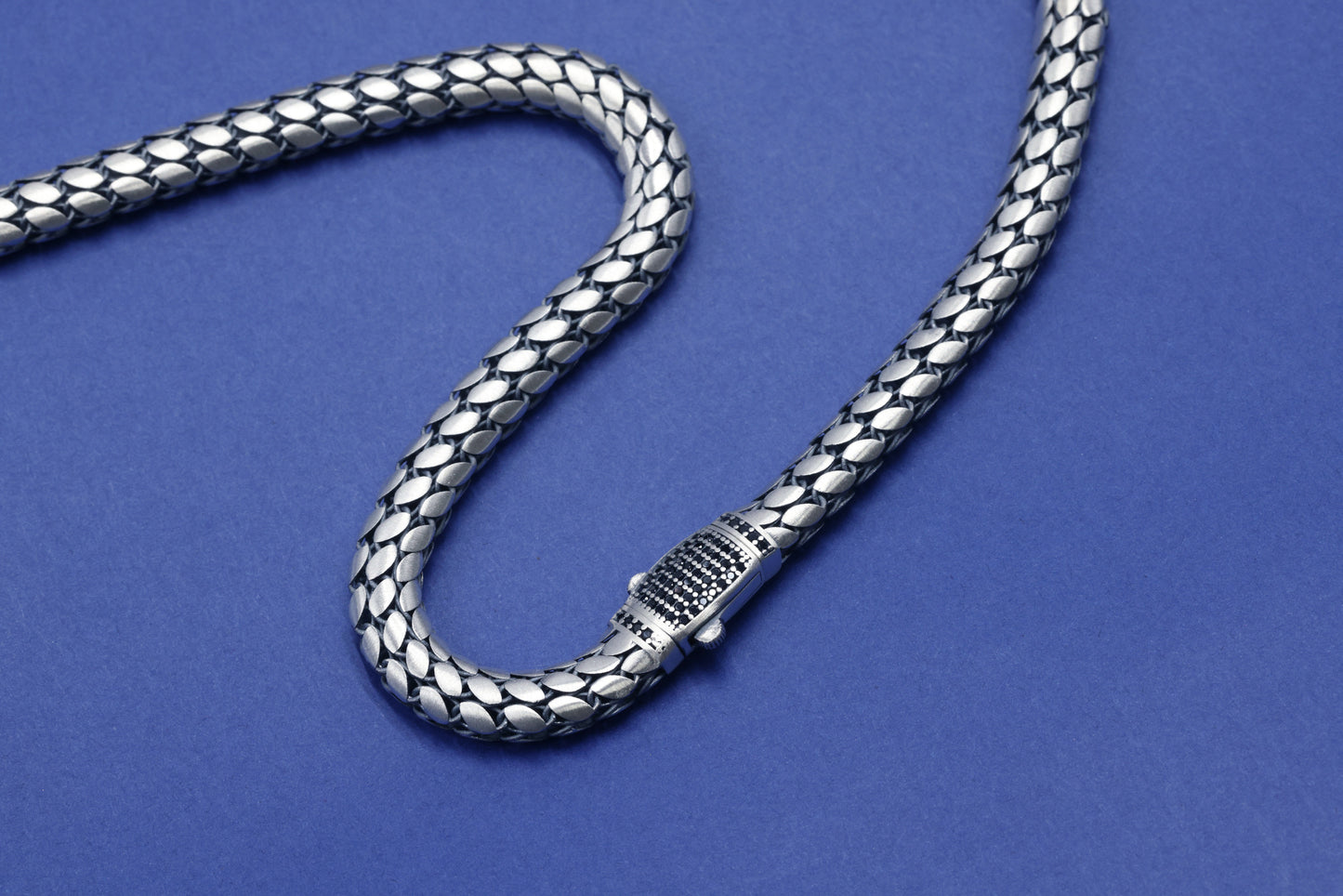 Serpent Weave Antique Silver Chain