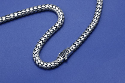 Serpent Weave Antique Silver Chain