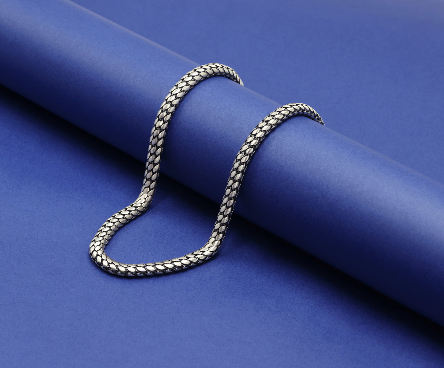 Serpent Weave Antique Silver Chain
