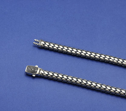 Serpent Weave Antique Silver Chain