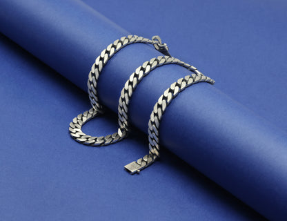 Urban Cuban Antique Silver Chain