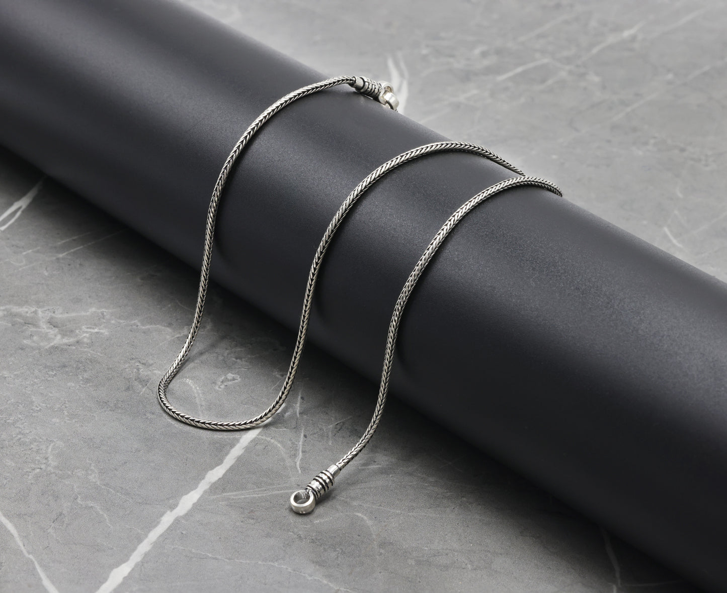 Classic Snake Antique Silver Chain