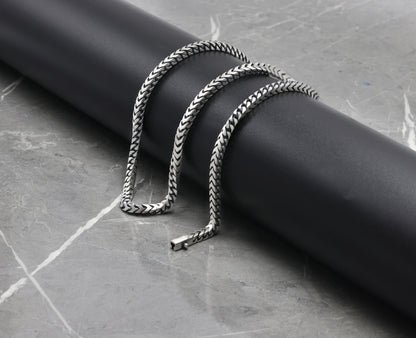 Chevron Weave Antique Silver Chain