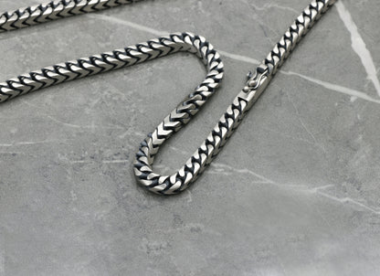Chevron Weave Antique Silver Chain