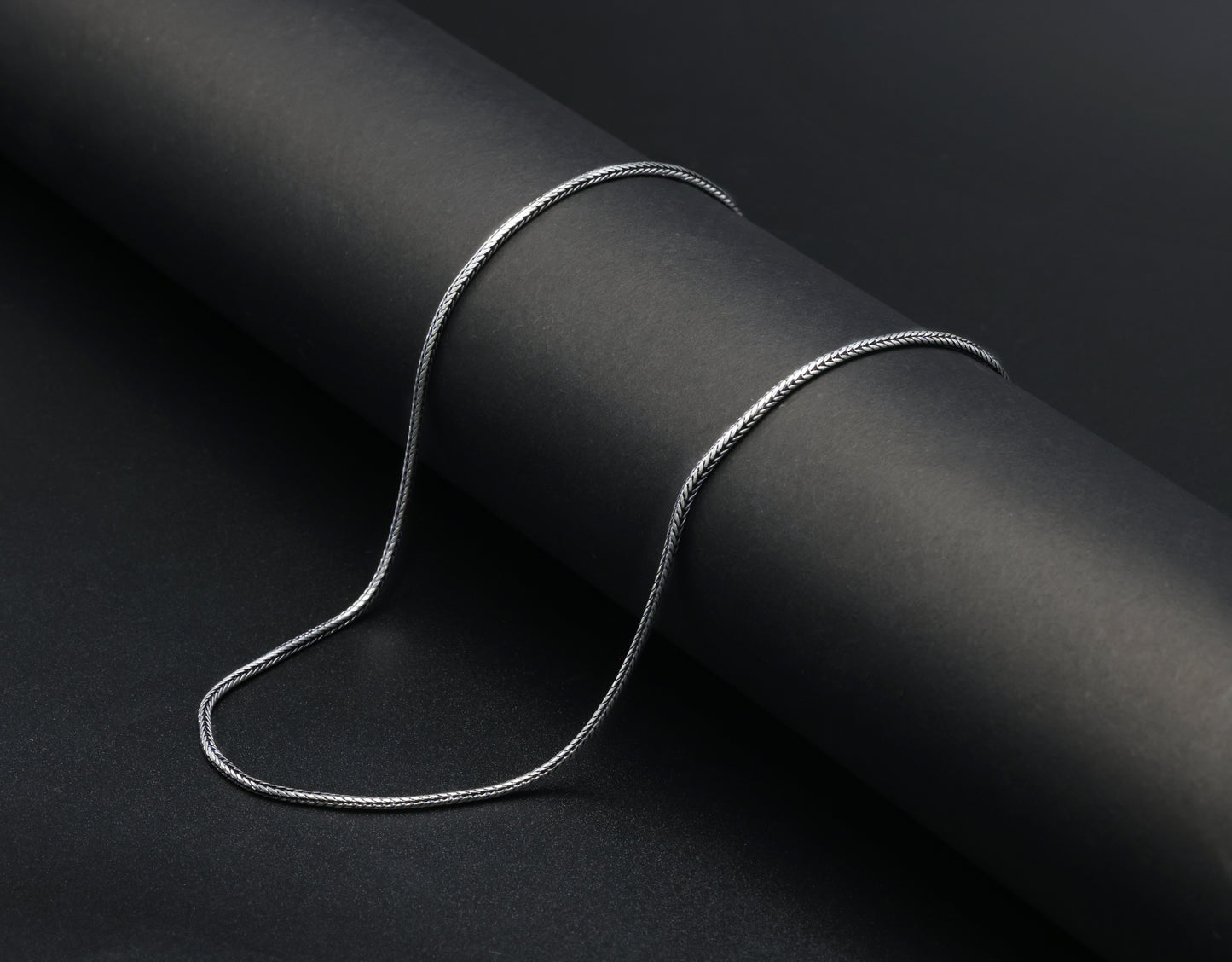Midnight Rope Antique Silver Chain