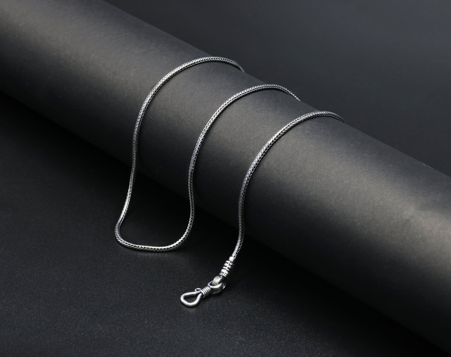 Midnight Rope Antique Silver Chain